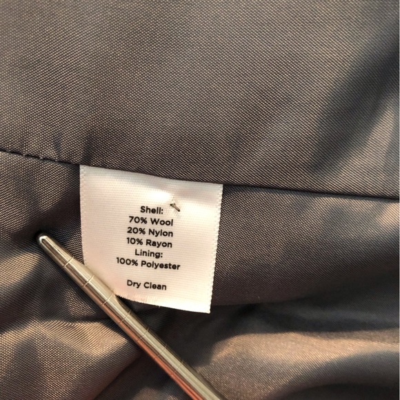 Talbots Petites 10P Gray White Tweed Wool Blend Blazer Lined Black Label - Picture 7 of 7